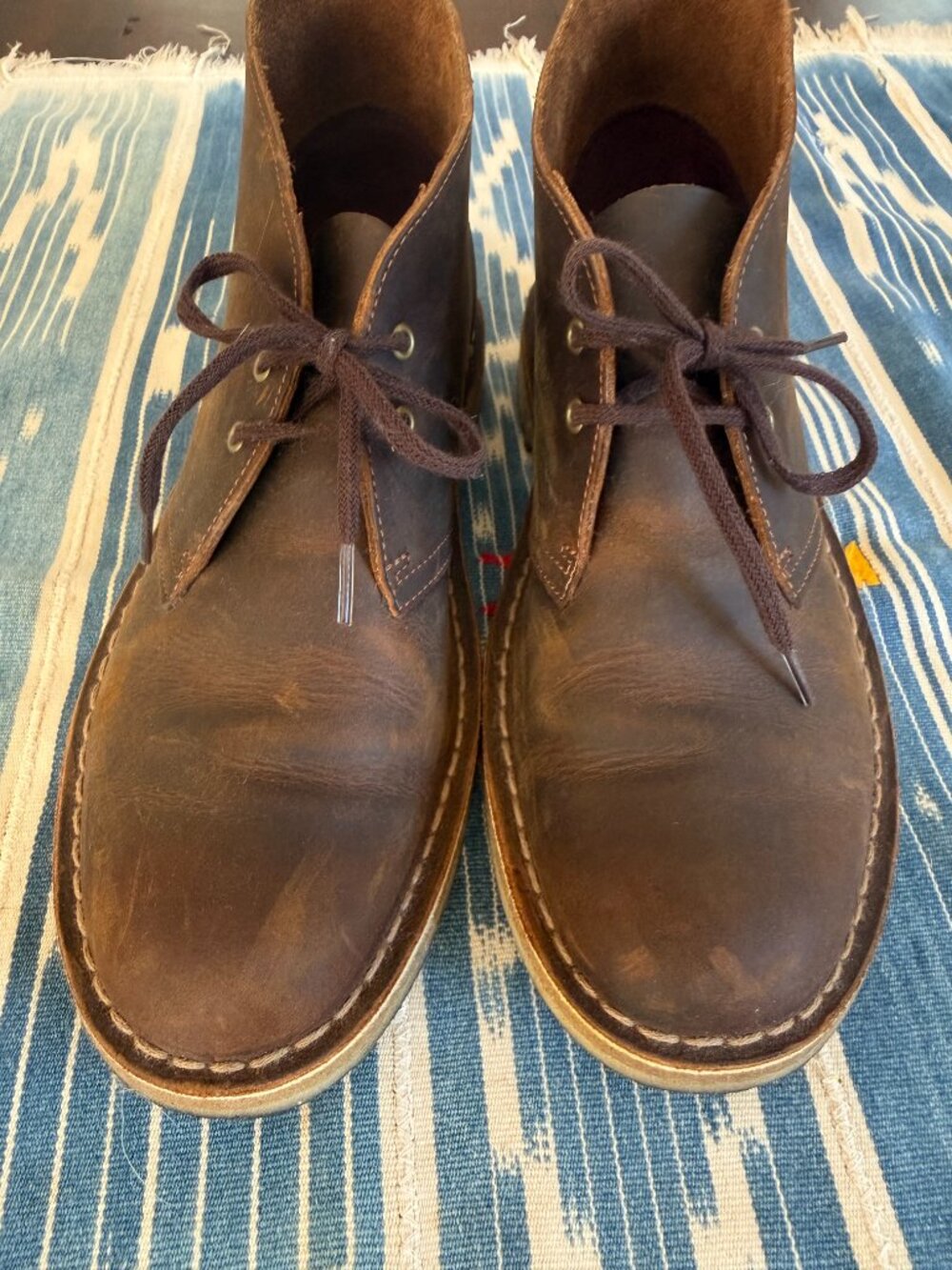 Clarks Desert Boots Brown Leather 9 M - Picture 2 of 10